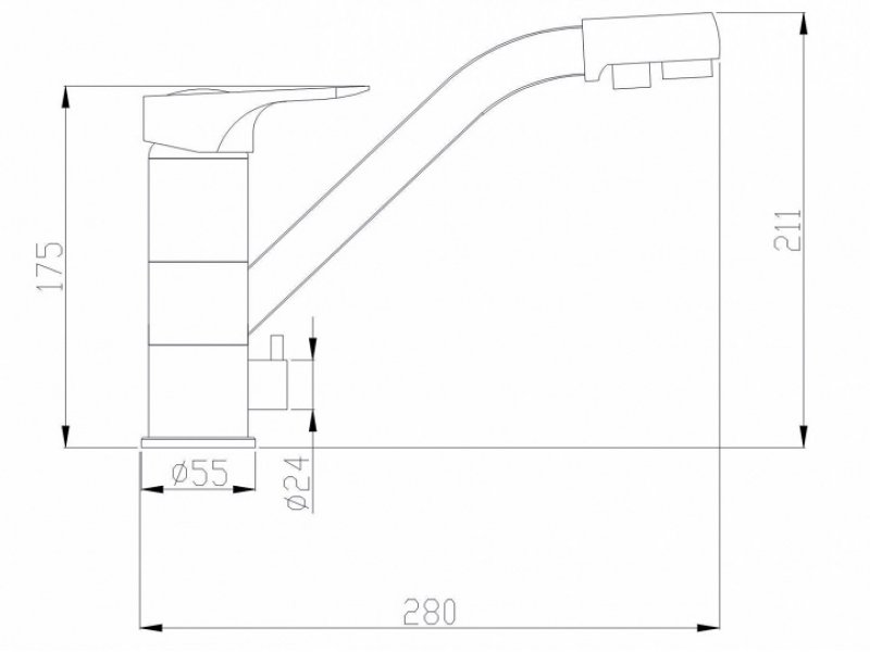 Купить Смеситель Zorg Steel Hammer SH 321 BLACK BR для кухни под фильтр, черный металлик/бронза