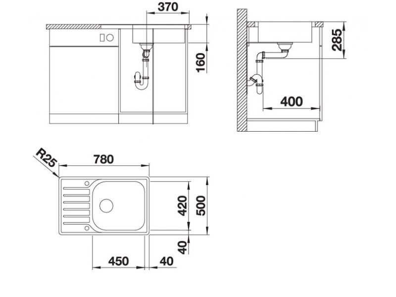 Купить Мойка кухонная Blanco Lantos XL 6 S-IF Compact (523140)