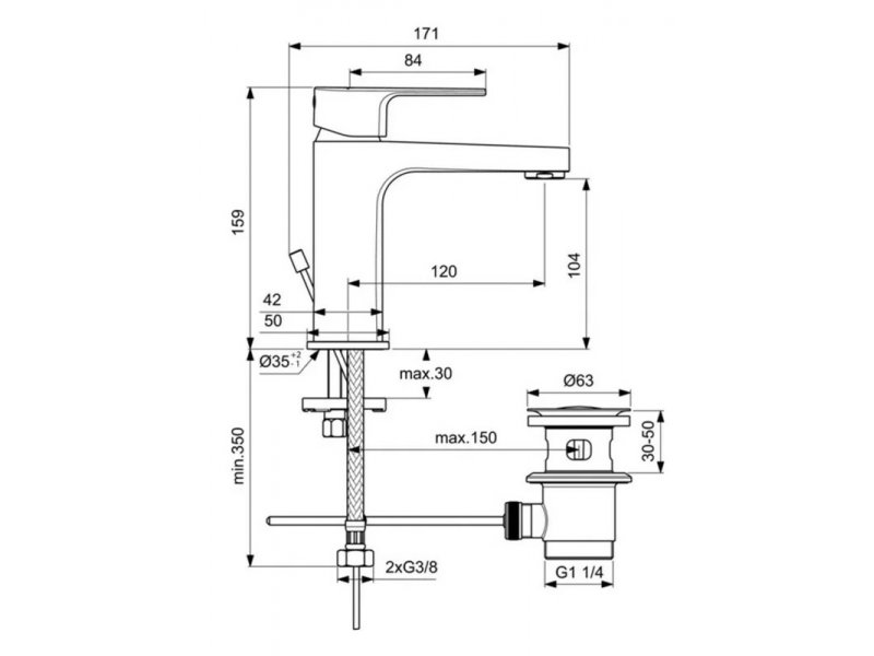 Купить Смеситель Ideal Standard Cerafine D Grande для раковины, хром, BC686AA