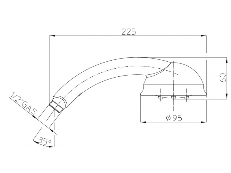 Купить Лейка ручная Bossini AMBRA B00078.030, хром