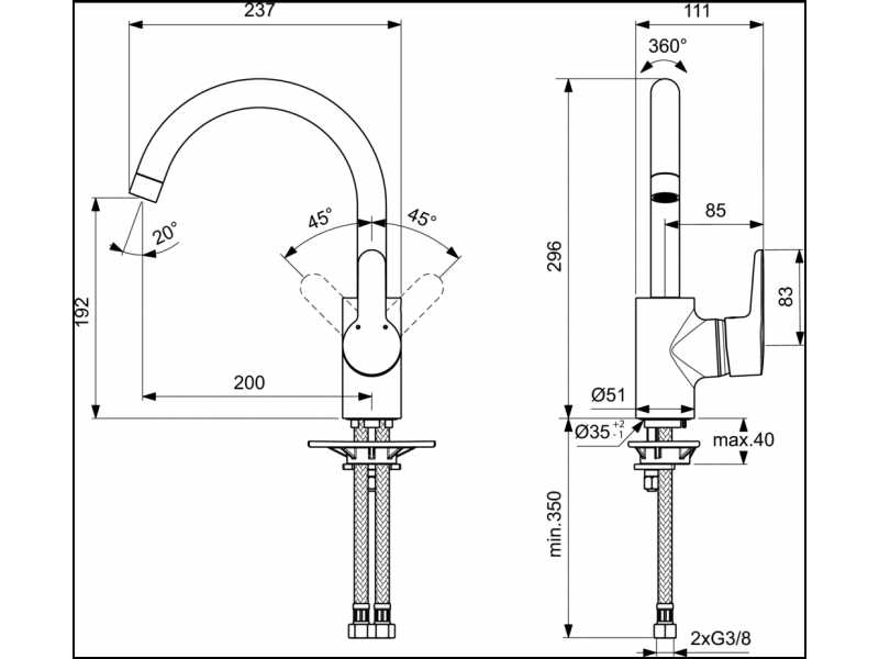 Купить Смеситель Ideal Standard Connect Blue B9932AA для кухни