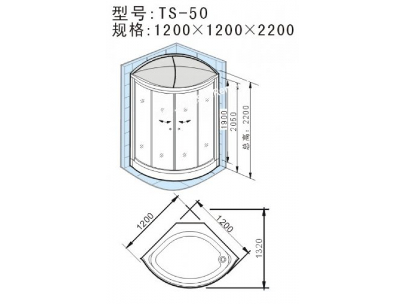 Купить Душевая кабина Appollo TS-50W 120 x 120 см с гидромассажем