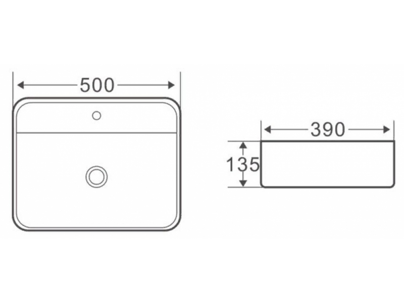 Купить Раковина BelBagno BB1321 накладная 50 х 39 х 13.5 см