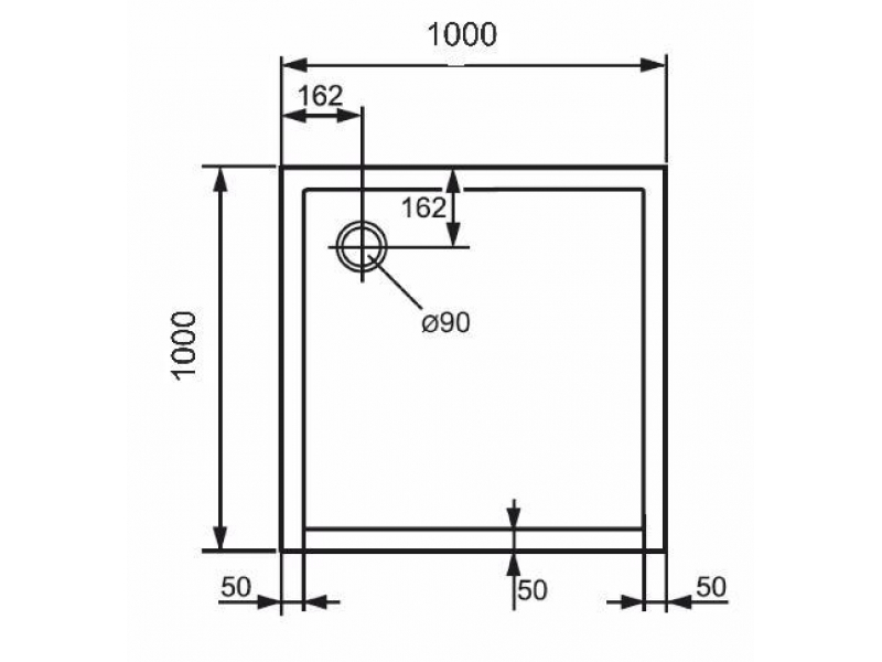 Купить Душевой поддон Huppe PURANO 100 x 100 x h4 см, 202162.055, из искусственного камня