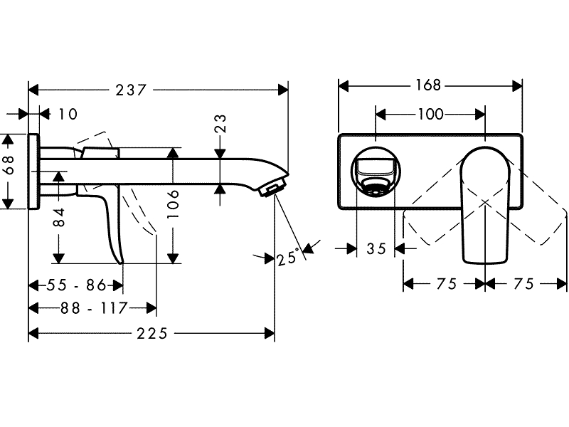 Купить Смеситель Hansgrohe Metris для раковины, хром, 31086000