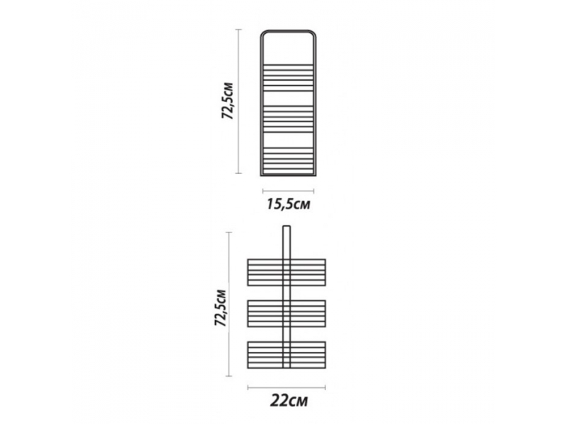 Купить Полка прямоугольная Fixsen FX-852 трехэтажная, антик