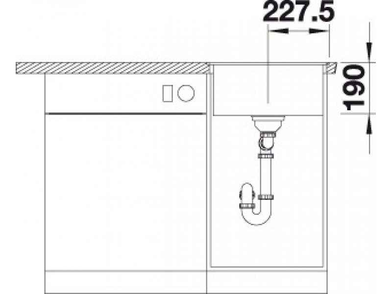 Купить Мойка Blanco Dalago 45 F, 517171, кофе, с клапаном-автоматом, 46,5 x 51 см