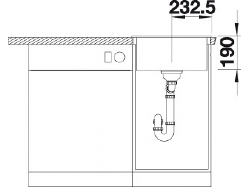 Купить Мойка Blanco Dalago 45 517156, антрацит, с клапаном-автоматом, 46,5 x 51 см