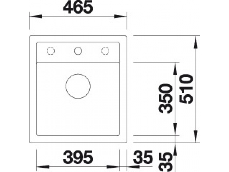 Купить Мойка Blanco Dalago 45 517156, антрацит, с клапаном-автоматом, 46,5 x 51 см