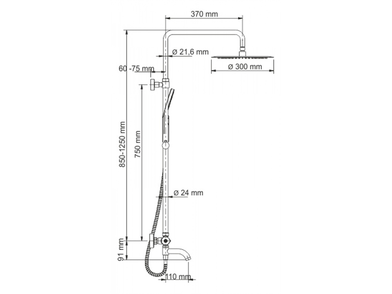 Душевая система wasserkraft thermo