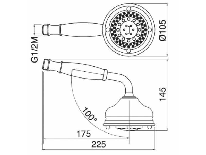 Купить Ручной душ Migliore Ricambi ML.RIC-33.110.BR - бронза