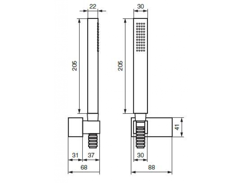 Купить Ручной душ Emmevi Ares 131OR, золото