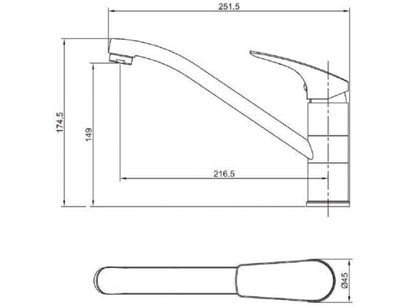 Купить Смеситель Aquanet Atletic AF310-40С для кухни, хром (216762)