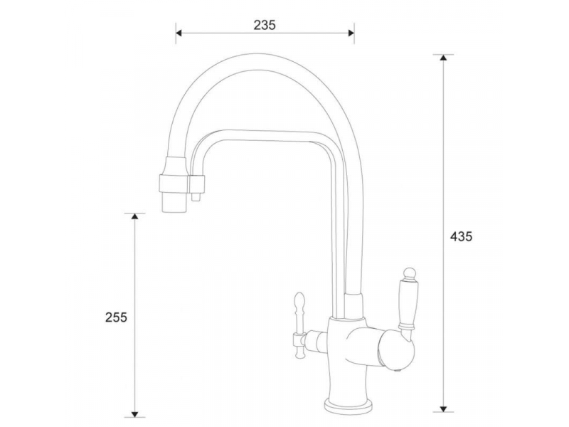 Купить Смеситель Zorg Clean Water ZR 342-6 YF для кухни под фильтр, хром/черный