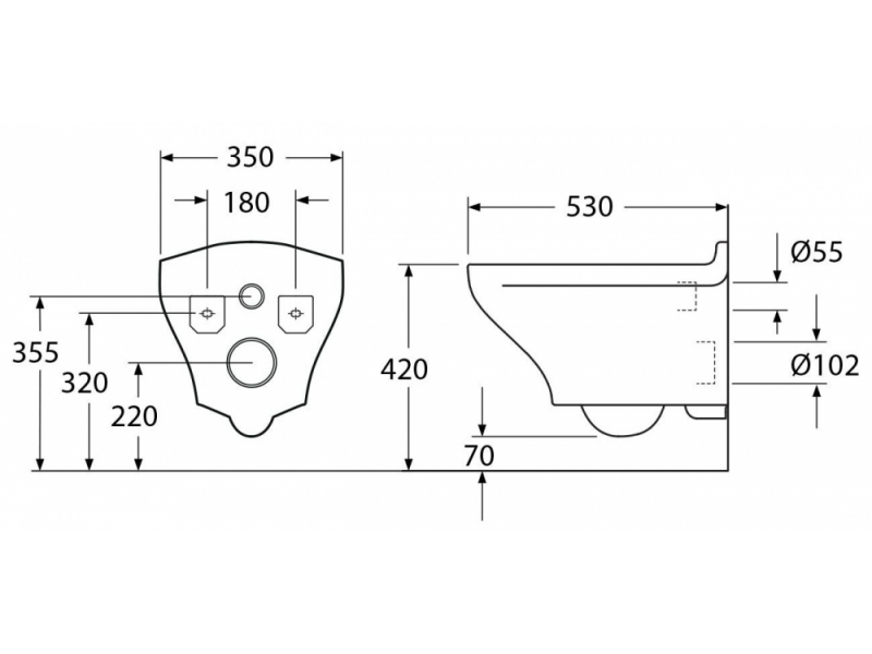 Купить Подвесной унитаз Gustavsberg Estetic Hygienic Flush черный, безободковый, с сиденьем Soft Close, покрытие Ceramicplus GB1183300S0030