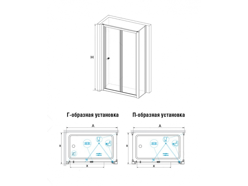 Купить Душевой уголок RGW CL-41, 04094197-11, 90 x 70 х 185 см, дверь складная, стекло прозрачное, хром