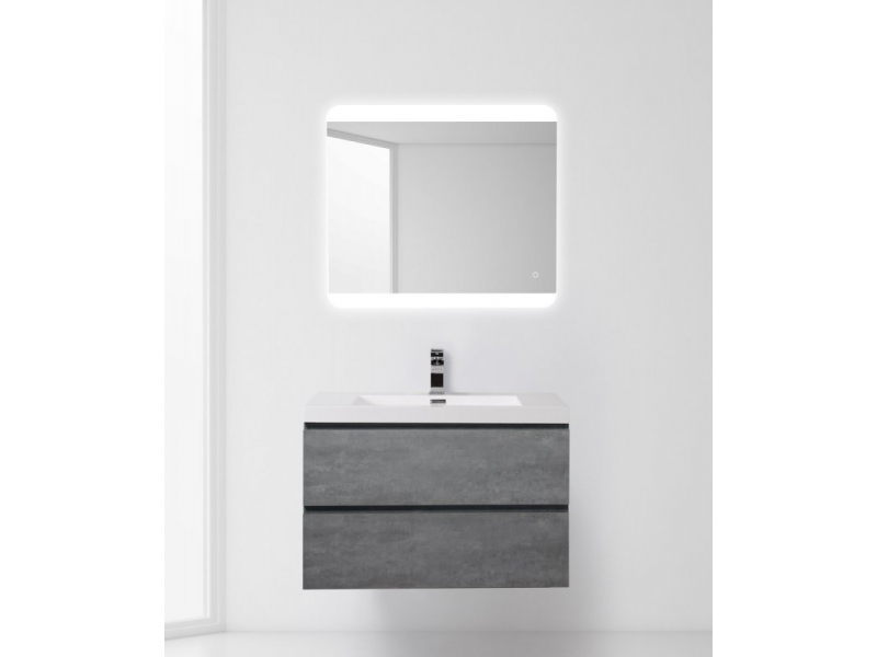 Купить Тумба под раковину BelBagno Luce LUCE-800-2C-SO-SCM, 80 х 48 х 50 см, цвет серый (stucco cemento)