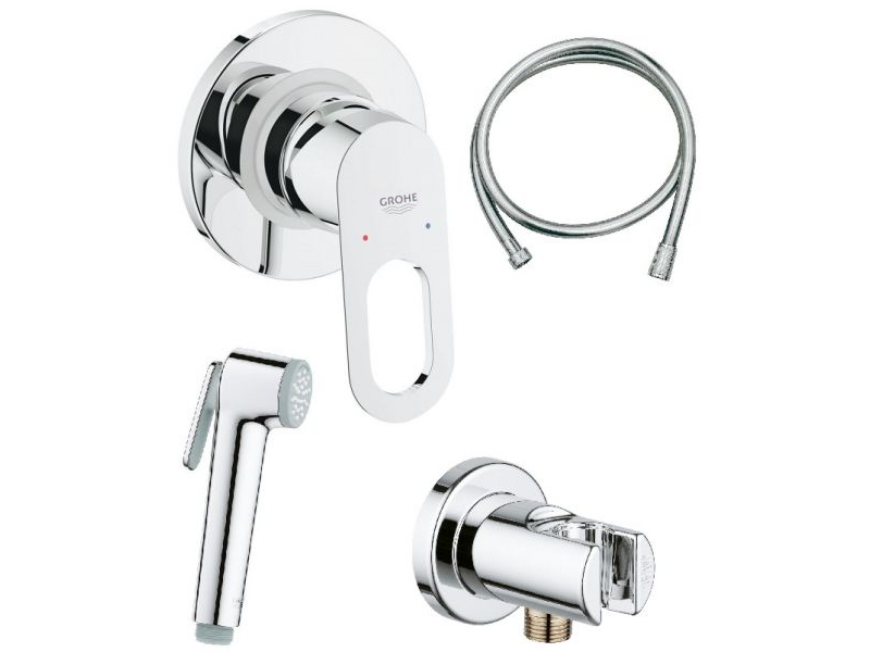 Купить Гигиенический душ Grohe BauLoop, со смесителем, хром, 124895