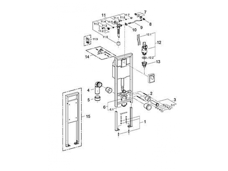 Купить Инсталляция Grohe Rapid SL 38713001 для унитаза, ширина 0.42 м