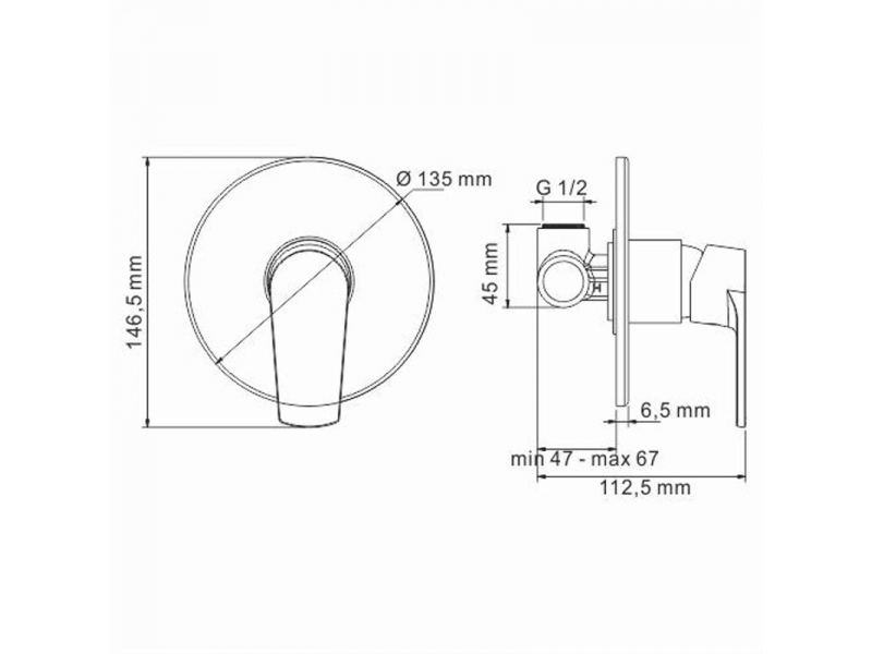 Купить Комплект для биде скрытого монтажа WasserKRAFT A06156 шланг 100 см, хром