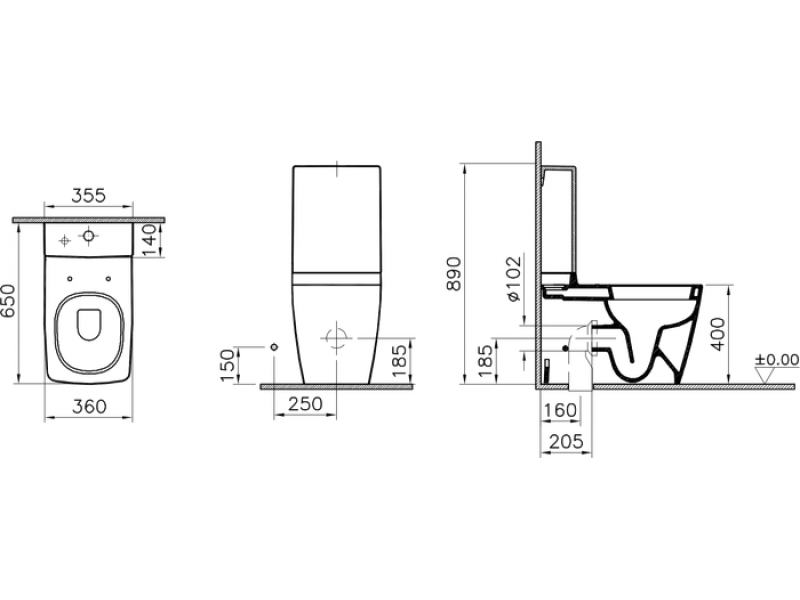 Купить Напольный унитаз Vitra Metropole 5677B003-0096