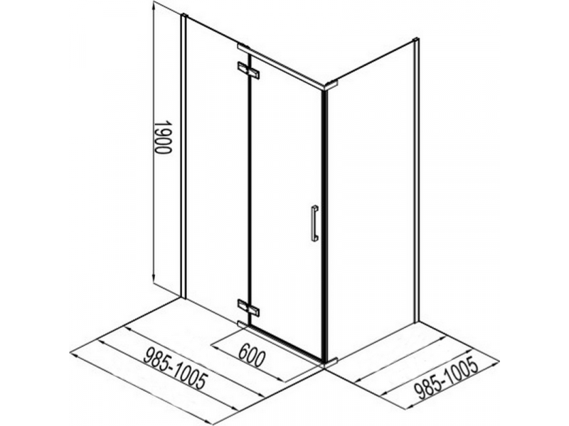 Купить Душевой уголок Aquanet Logic C1000 AE32-S-100x100U-CT, 100 x 100 х 190 см, стекла прозрачные, профиль хром (243625)