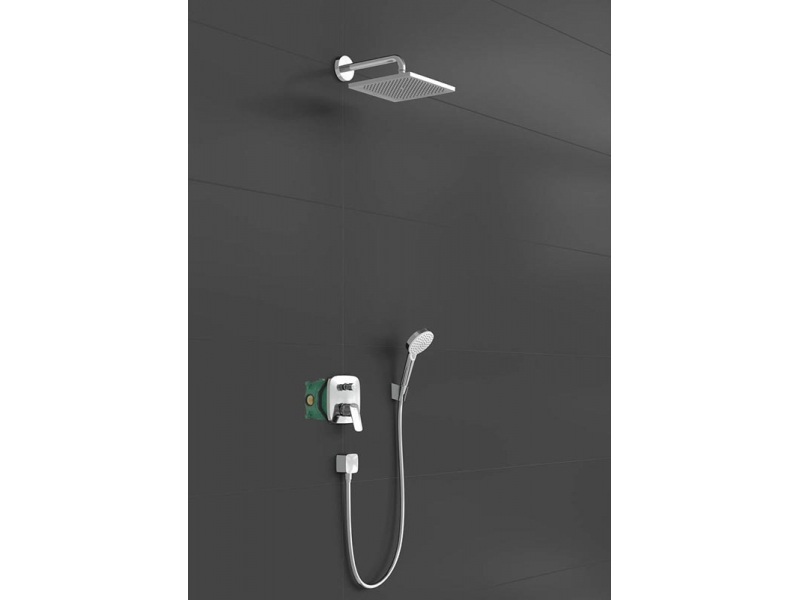 Купить Душевая система скрытого монтажа Hansgrohe Crometta E 240 1jet с однорычажным смесителем, хром, 27957000