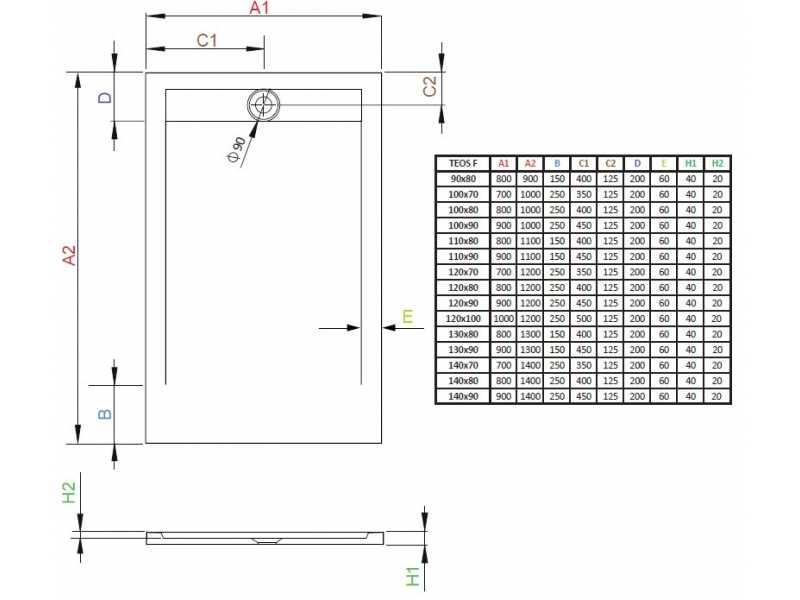 Купить Поддон для душа Radaway Teos F, 140 x 90 см, прямоугольный, HTF14090-04