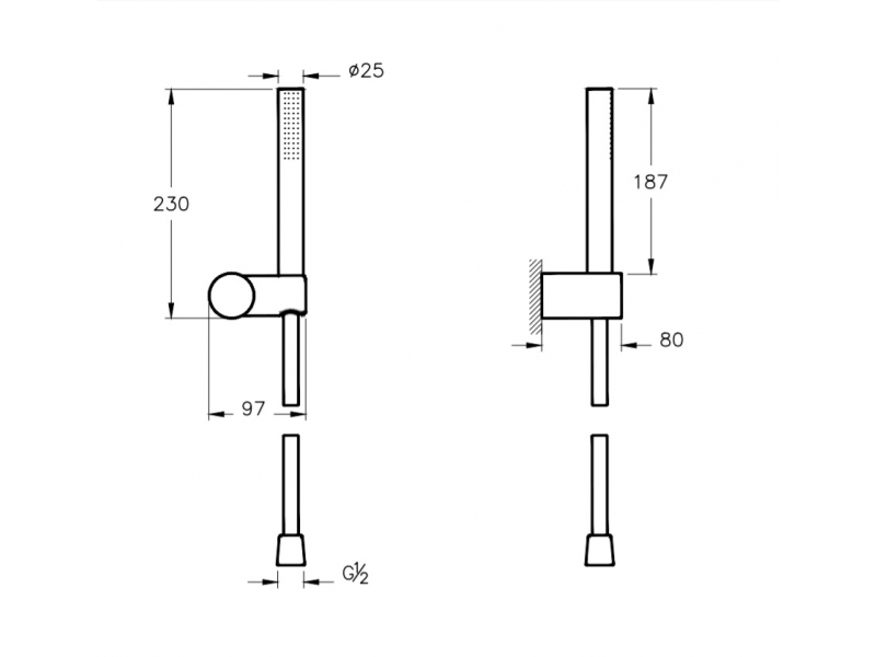 Купить Душевой гарнитур Vitra Origin A4554326 с ручным душем, медь