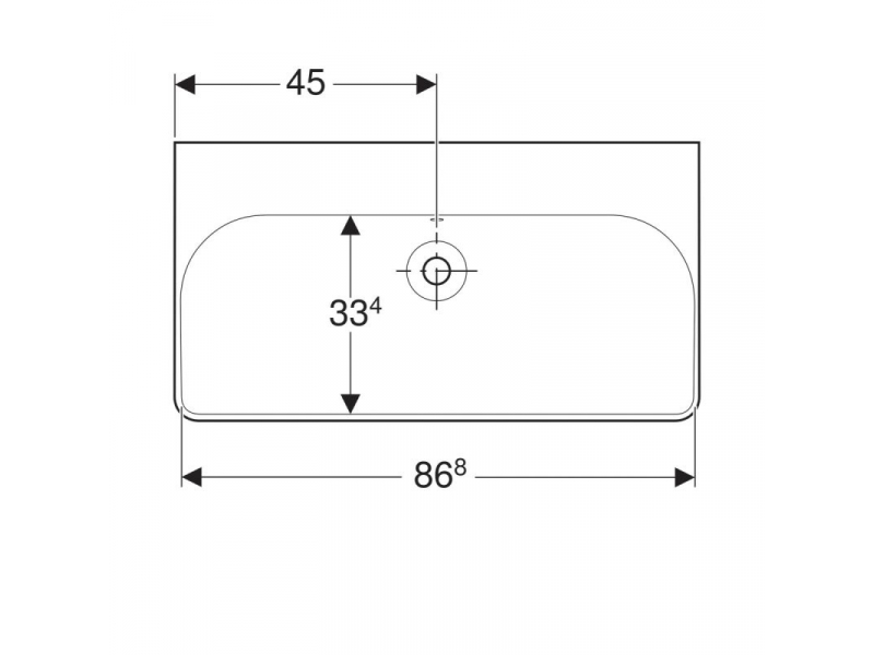 Купить Раковина Geberit Smyle Square 500.250.01.1, 90 х 48 см, белая