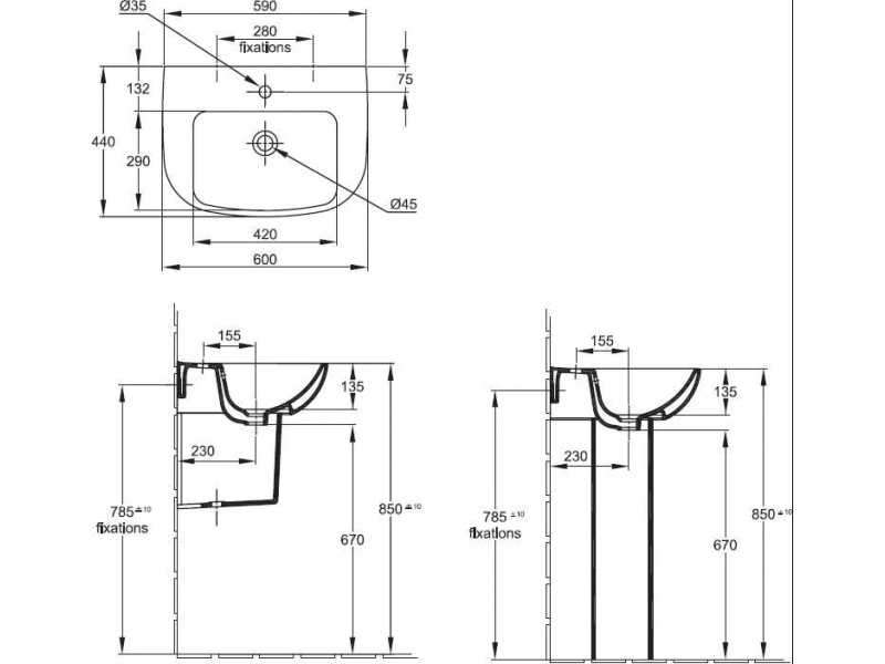 Купить Раковина Jacob Delafon Odeon Up E4700-00 60x44 см