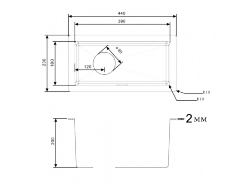 Купить Мойка Zorg Light ZL R 230440 Bronze, 23 х 44 см, бронза