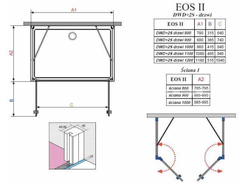 Купить Душевая дверь в нишу Radaway EOS II DWD 110 3799493-01