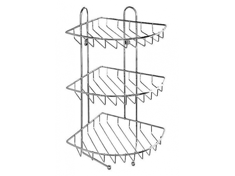 Купить Полка Milardo 110WC30M44 трехярусная угловая, с крючками