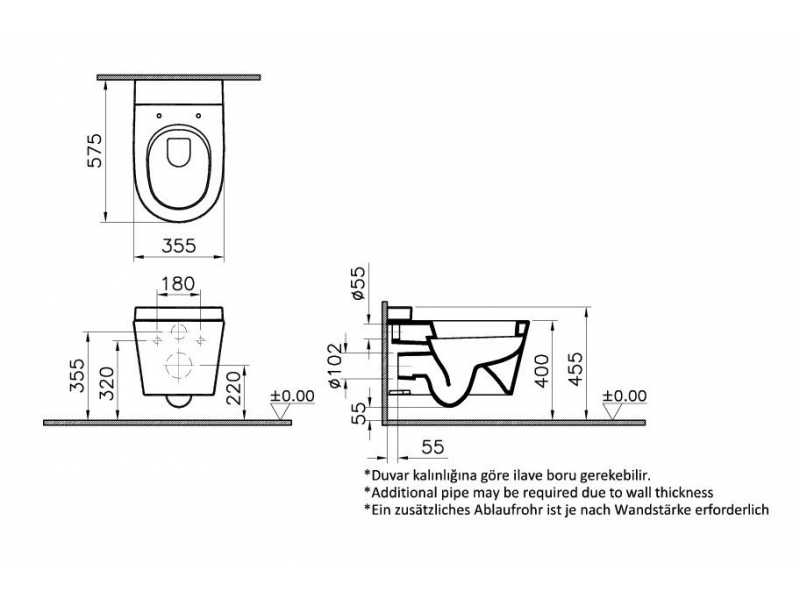 Купить Подвесной унитаз Vitra Nest 5173B003-1086 VitrA Fresh