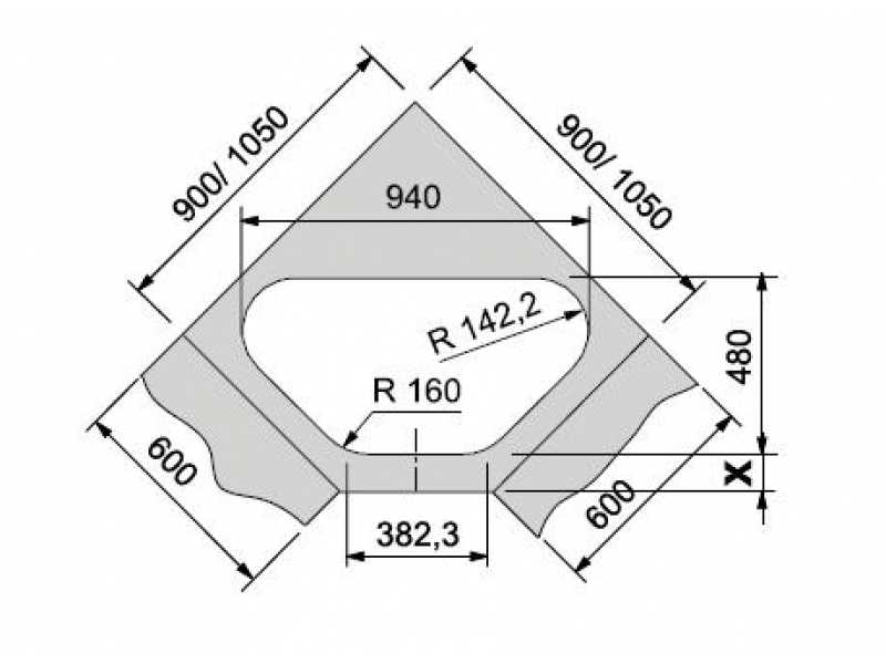 Купить Мойка угловая Franke CALYPSO COG 651 E, 114.0184.968, гранит, установка сверху, цвет бежевый, 96*50 см