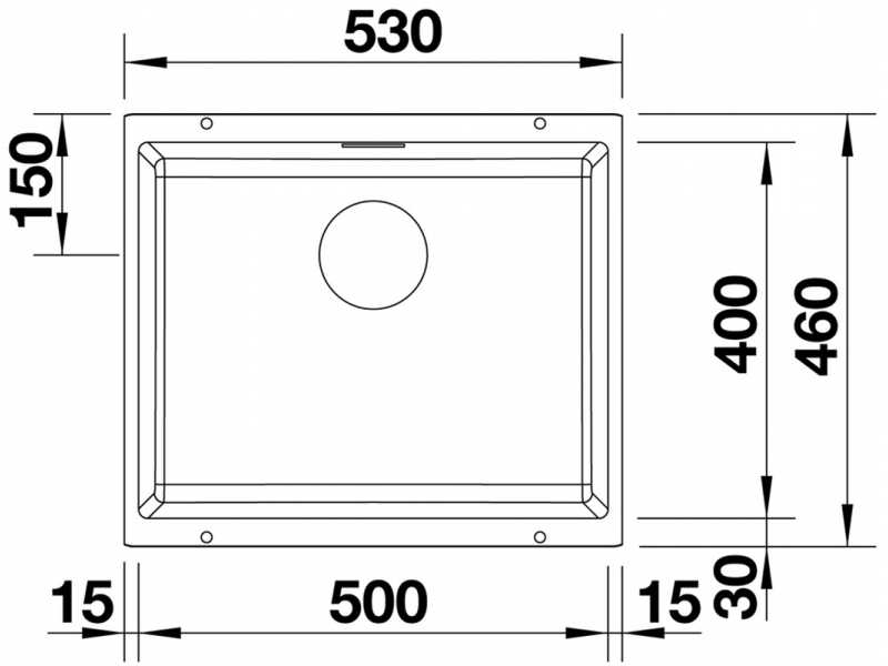 Купить Мойка Blanco Subline 500-U, серый беж SILGRANIT с клапаном-автоматом (523439)