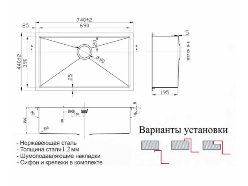 Купить Мойка Zorg INOX R 7444