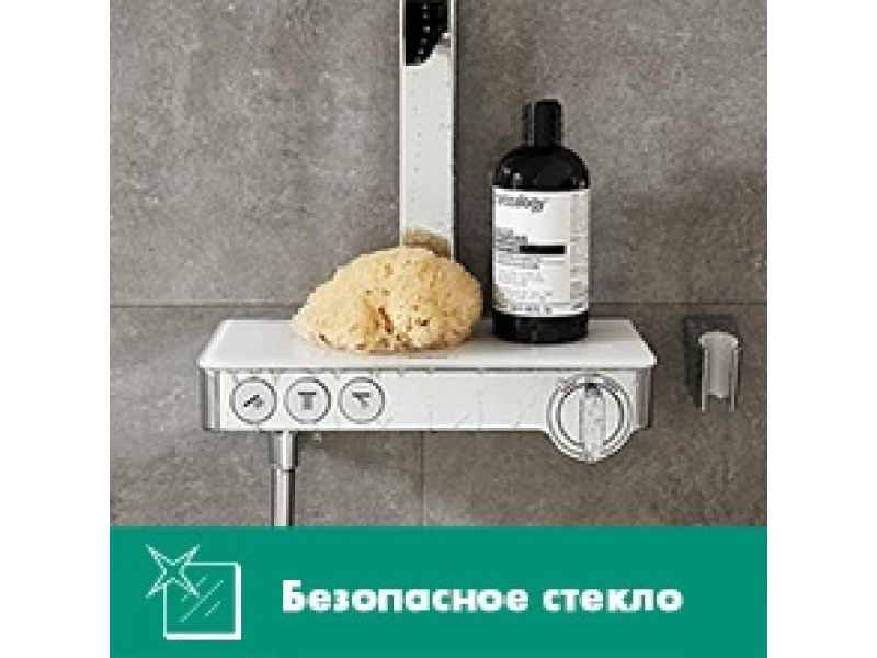 Купить Душевая система с кнопками управления Hansgrohe Raindance Select E Showerpipe 300 3 jet 27127400, белый/хром