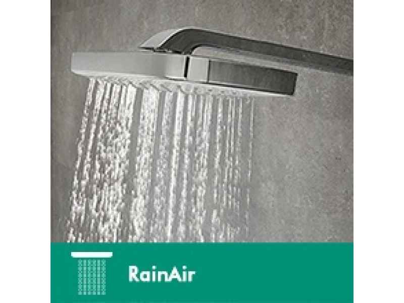 Купить Душевая система с кнопками управления Hansgrohe Raindance Select E Showerpipe 300 3 jet 27127400, белый/хром