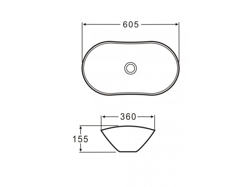 Купить Раковина BelBagno BB1404 накладная 60 х 36 х 15 см, белая