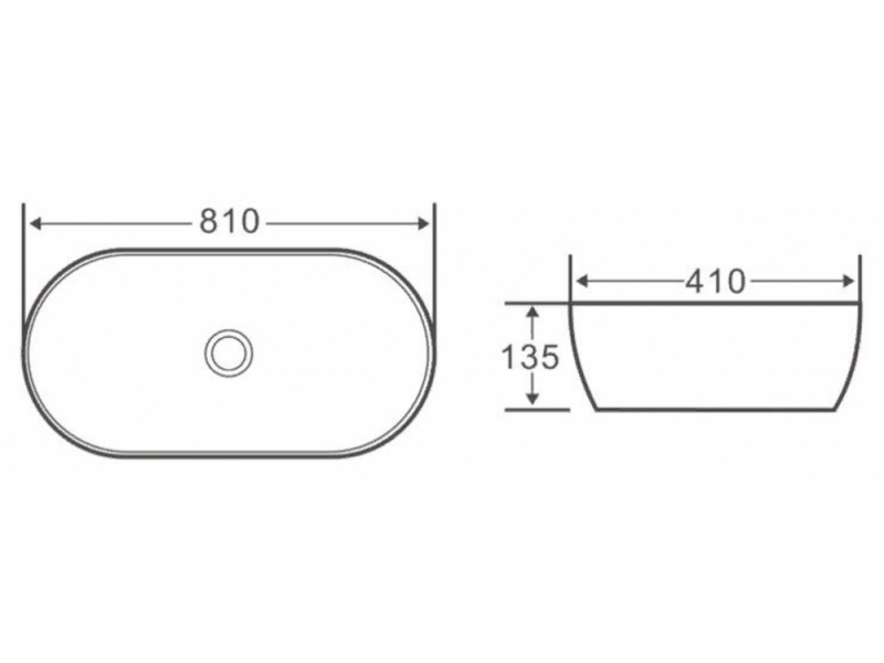 Купить Раковина BelBagno BB1349 накладная 81 х 41 х 13.5 см