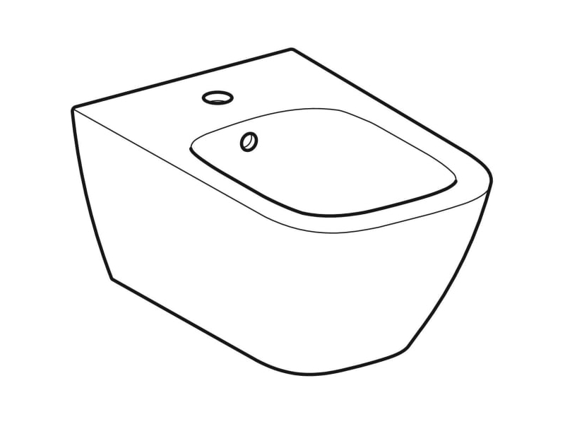 Купить Биде Geberit Smyle Square подвесное, цвет белый, 500.209.01.1