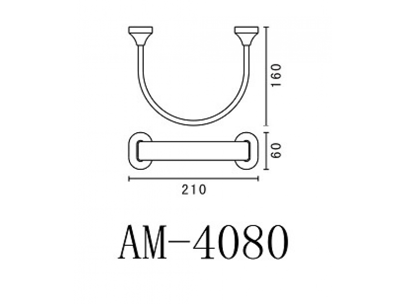 Купить Полотенцедержатель Art&Max Ovale AM-E-4080, 21 см, хром