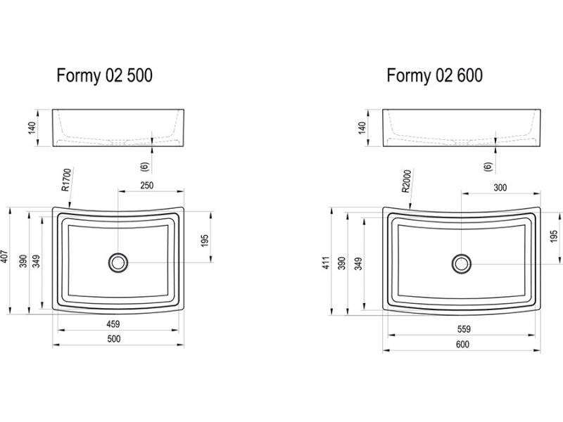 Купить Раковина Ravak Formy 02 500, белый, XJM01250000