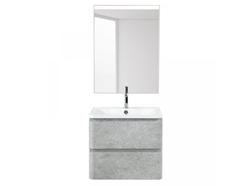 Купить Тумба под раковину Belbagno Albano 60 cм подвесная, Cemento Verona Grigio, ALBANO-600-2C-SO-CVG