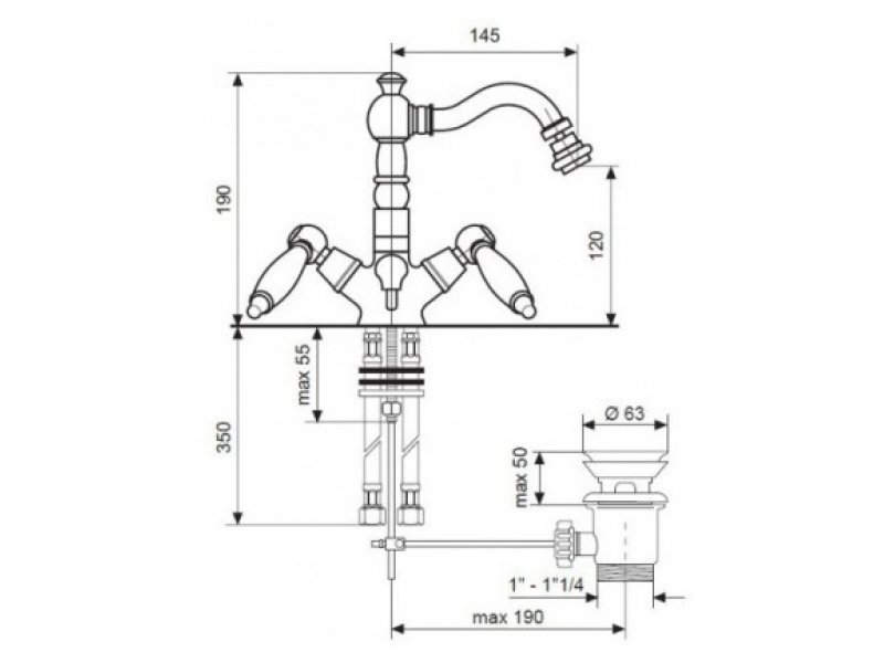 Купить Смеситель для биде Emmevi Deco Ceramic 121614CR, хром