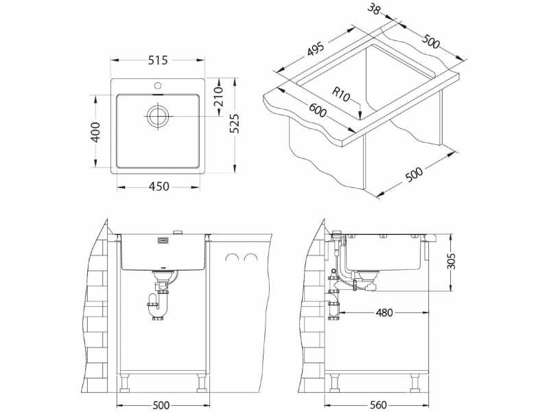 Купить Мойка кухонная Alveus Pure Monarch 30 1106868, антрацит