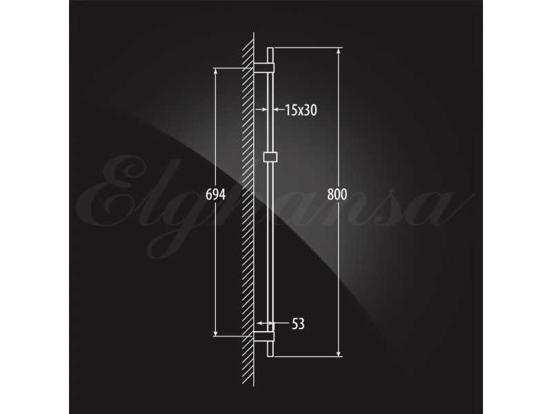 Купить Душевой гарнитур Elghansa SHOWER RAIL SB-57S 800 мм c мыльницей, хром