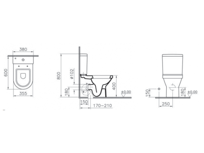 Купить Напольный унитаз Vitra S50 5427B003-0092 с функцией биде